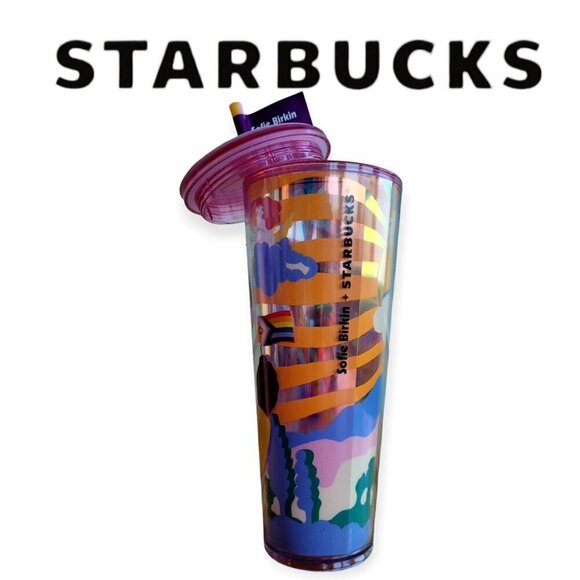 Starbucks x Sofie Birkin Summer 2024 Pride Collection Venti Cold Cup size 24 oz - Picture 1 of 6